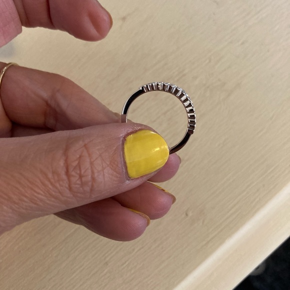 14K white gold diamond contour band - Picture 4 of 4